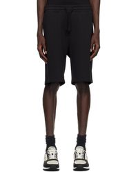 HUGO - Short Noir En Jersey Bouclette De Coton - Lyst
