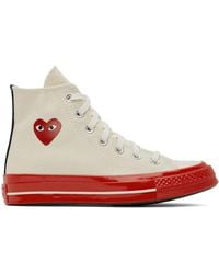 COMME DES GARÇONS PLAY - Comme Des Garçons Play X Converse Canvas High-top Trainers - Lyst