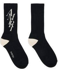 Amiri - Chaussettes noires à logo modifié - Lyst