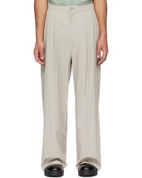 Amomento - Taupe Two Tuck Trousers - Lyst