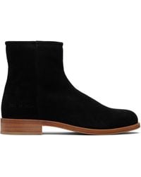 Common Projects - Waxed Suede Zipper Boots - Lyst