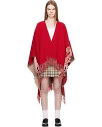 Burberry - Ekd Wool Cashmere Cape - Lyst