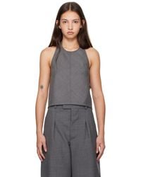 Wardrobe NYC - グレー バックレス ホルタートップ - Lyst