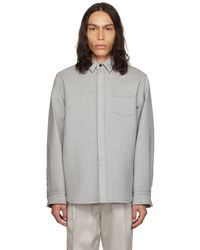 Sacai - Gray Suiting Bonding Shirt - Lyst