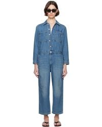 【関税込み】Levi's ブルー ワイドレッグ デニム ジャンプスーツ Levi's オールインワン Levi's/リーバイス ウエスタン ジャンプ