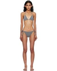Hunza G - Gingham Seersucker Sabrina Bikini - Lyst