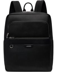Lacoste - ブラック Ossian レザー バックパック - Lyst