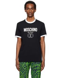 Moschino - Black Double Smiley T-shirt - Lyst