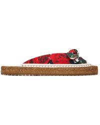 Dolce & Gabbana - Espadrillas Flat Sandals - Lyst
