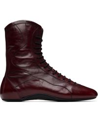 Dries Van Noten - Leather High Top Sneakers - Lyst