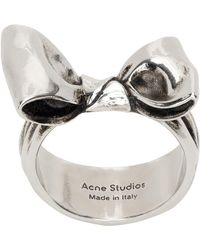 Acne Studios Silver Karen Kilimnik Edition Bow Ring - Metallic