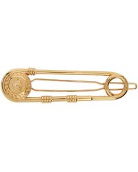 Versace - Gold Safety Pin Hair Clip - Lyst