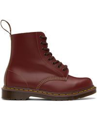 Dr. Martens - Burgundy 'made In England' 1460 Boots - Lyst