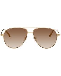 Cartier - Gold Santos De Aviator Sunglasses - Lyst