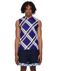 Burberry - Check Tank Top - Lyst
