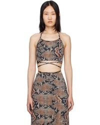 Atlein - Snake Print Tank Top - Lyst
