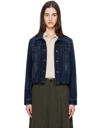 Acne Studios - Cropped Denim Jacket - Lyst