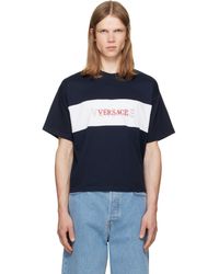 Versace - Intarsia Cotton-Jersey Regular T-Shirt - Lyst