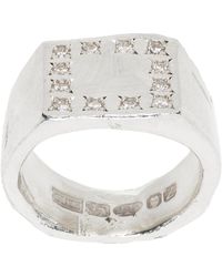 The Ouze - シルバー Diamond Box シグネットリング - Lyst