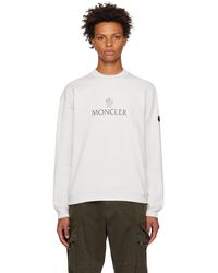 Moncler - Off-white Crewneck Sweatshirt - Lyst