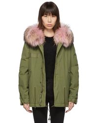 Mr & Mrs Italy Parka verte Mini Fur Army