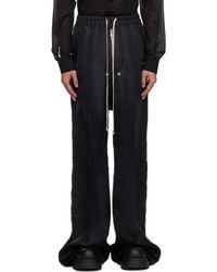 メンズ Rick Owens ブラック Hollywood ドローストリング クロップド