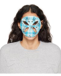 Ashley Williams - Masque bleu et blanc cassé à carreaux - Lyst