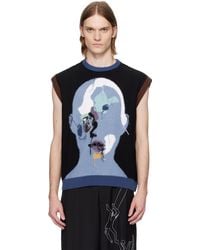 Kidsuper - ブラック Reverse Knit Patchwork Face セーター - Lyst