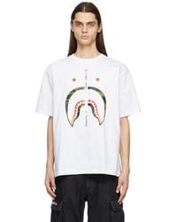 bathing ape shark t shirt
