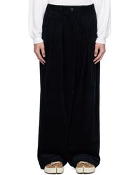 Engineered Garments - Navy Pleated Trousers - Lyst