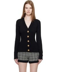 Balmain - Buttoned V-Neck Light Knit Cardigan - Lyst
