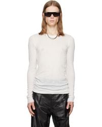 Rick Owens - Off- Tower Rib Ls T-Shirt - Lyst