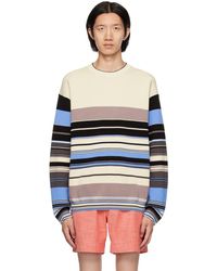PS by Paul Smith - オフホワイト ボーダー セーター - Lyst