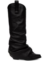 R13 - Black Sleeve Cowboy Boots - Lyst