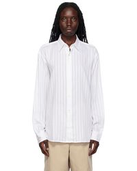 Acne Studios - Chemise blanche à rayures - Lyst