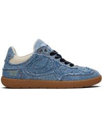 Ganni - 08 Denim Raw Edge Sneakers - Lyst