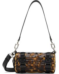 Feng Chen Wang - Sac Cylindrique Noir Et Brun En Bambou - Lyst