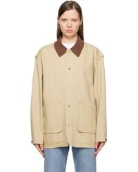 LE17SEPTEMBRE - ベージュ ニットカラー フィールドジャケット - Lyst
