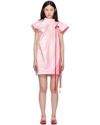 Simone Rocha - Robe courte rose à plis - Lyst