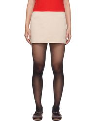 Sandy Liang - Polyester Satin Zip Miniskirt - Lyst