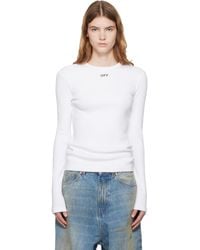 Off-White c/o Virgil Abloh - 'Off' Stamp Rib Long Sleeve Crew T-Shirt - Lyst