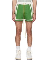 Rhude - Green & Off-white Moonlight Shorts - Lyst