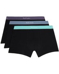 Paul Smith - Three-pack Black Contrast Waistband Boxer Briefs - Lyst