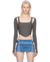 Dion Lee - Khaki Ventral Compact Corset Top - Lyst