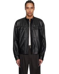 メンズ Lemaire スタンドカラー レザージャケット ブラック | Lyst メンズ Lemaire スタンドカラー レザージャケット ブラック | Lyst