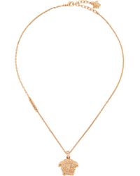 Versace - Gold Medusa Pendant Necklace - Lyst