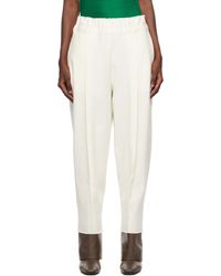 Issey Miyake - Off-white Campagne Trousers - Lyst
