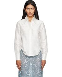 RESCHA - Ssense Exclusive Raw Silk Sharoukan Shirt - Lyst