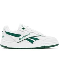 Reebok - White & Green Bb 4000 Ii Sneakers - Lyst