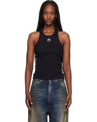 Marine Serre - Moon Logo Ribbed Jersey Tank Top - Lyst